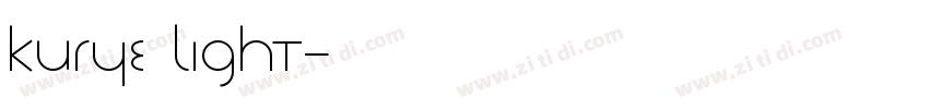 Kurye Light字体转换